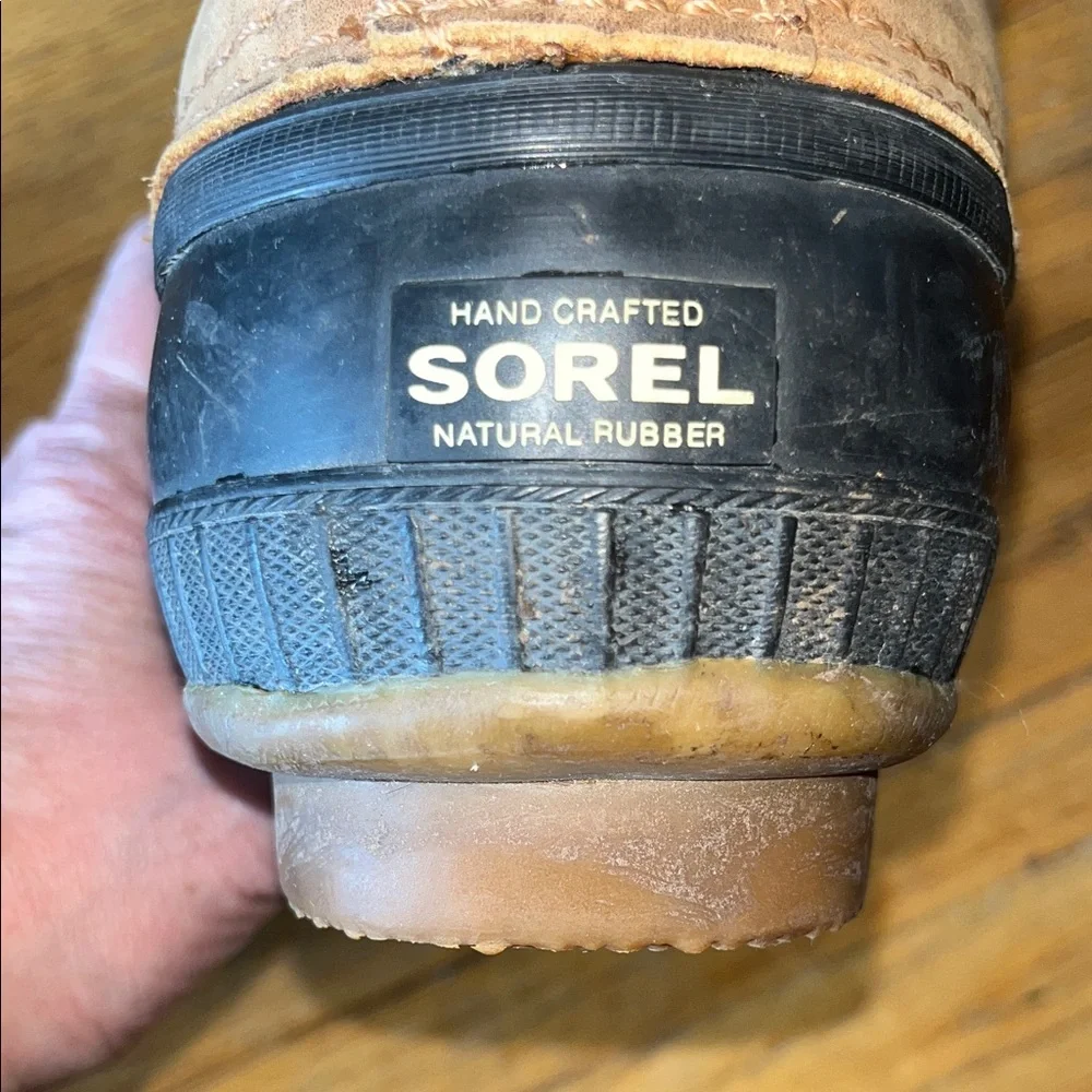 Sorel Brown and Black Waterproof Duck Boots with‎ Yellow Laces